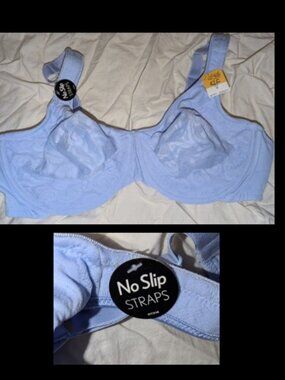 Vintage NWT Vanity Fair Natural Touch No Slip Straps Womens Bra Sz 42C